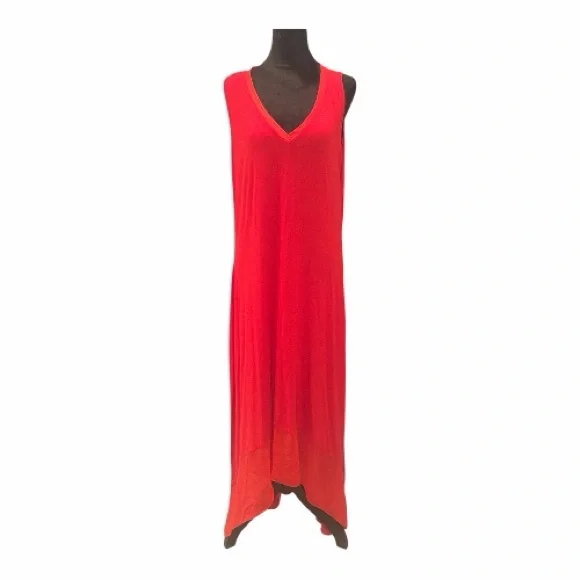 Kate & Mallory Women’s Vibrant Red Sleeveless Garment Maxi Dress Size XL NWOT - Picture 4 of 6